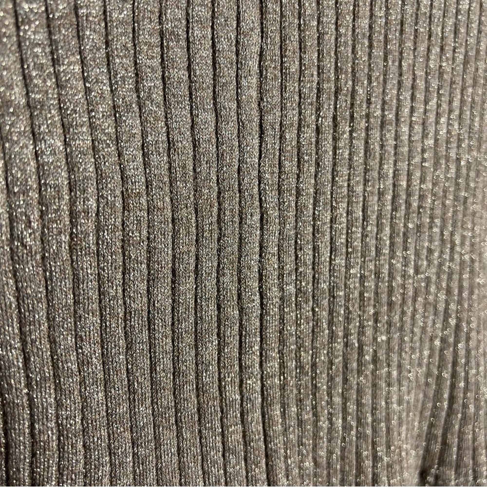 BCBG Metallic Cropped Ribbed Sweater - Picture 7 of 8